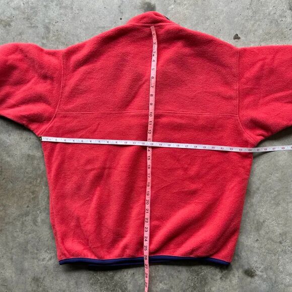 Vintage Patagonia Pink Fleece Snap-T Pullover Sweater Size L - Picture 6 of 7